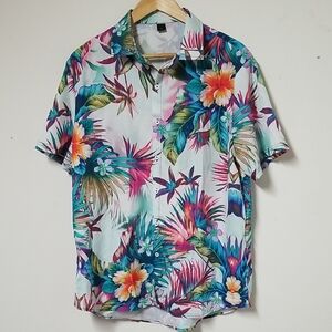 Vibrant Floral Men's Casual Shirt